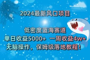 2024最新风口项目 低密度蓝海赛道,日收益5000+周收益4w+ 无脑操作,保...-锦晨科技网
