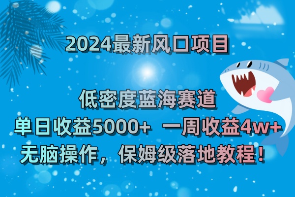2024最新风口项目 低密度蓝海赛道,日收益5000+周收益4w+ 无脑操作,保...-锦晨科技网