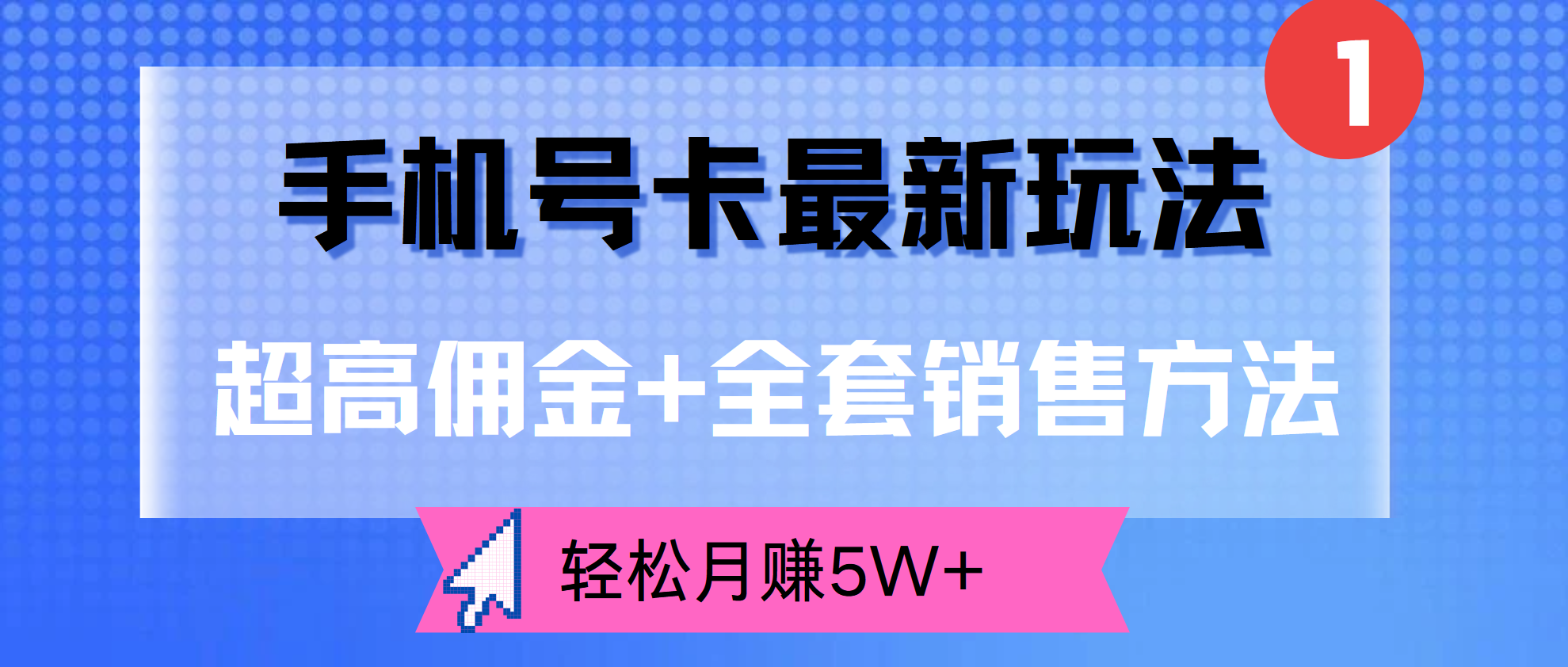 超高佣金+全套销售方法,手机号卡最新玩法,轻松月赚5W+-锦晨科技网