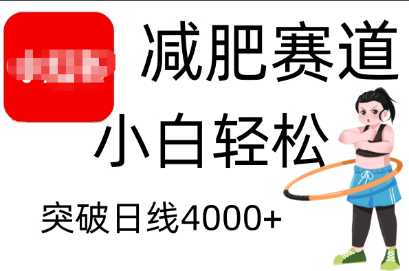 小红书减肥赛道，小白轻松日利润4000+-锦晨科技网