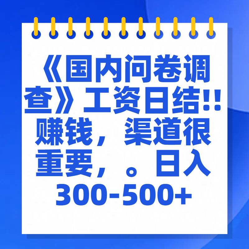 问卷调查答题，一个人在家也可以闷声发大财，小白一天2张，【揭秘】-锦晨科技网