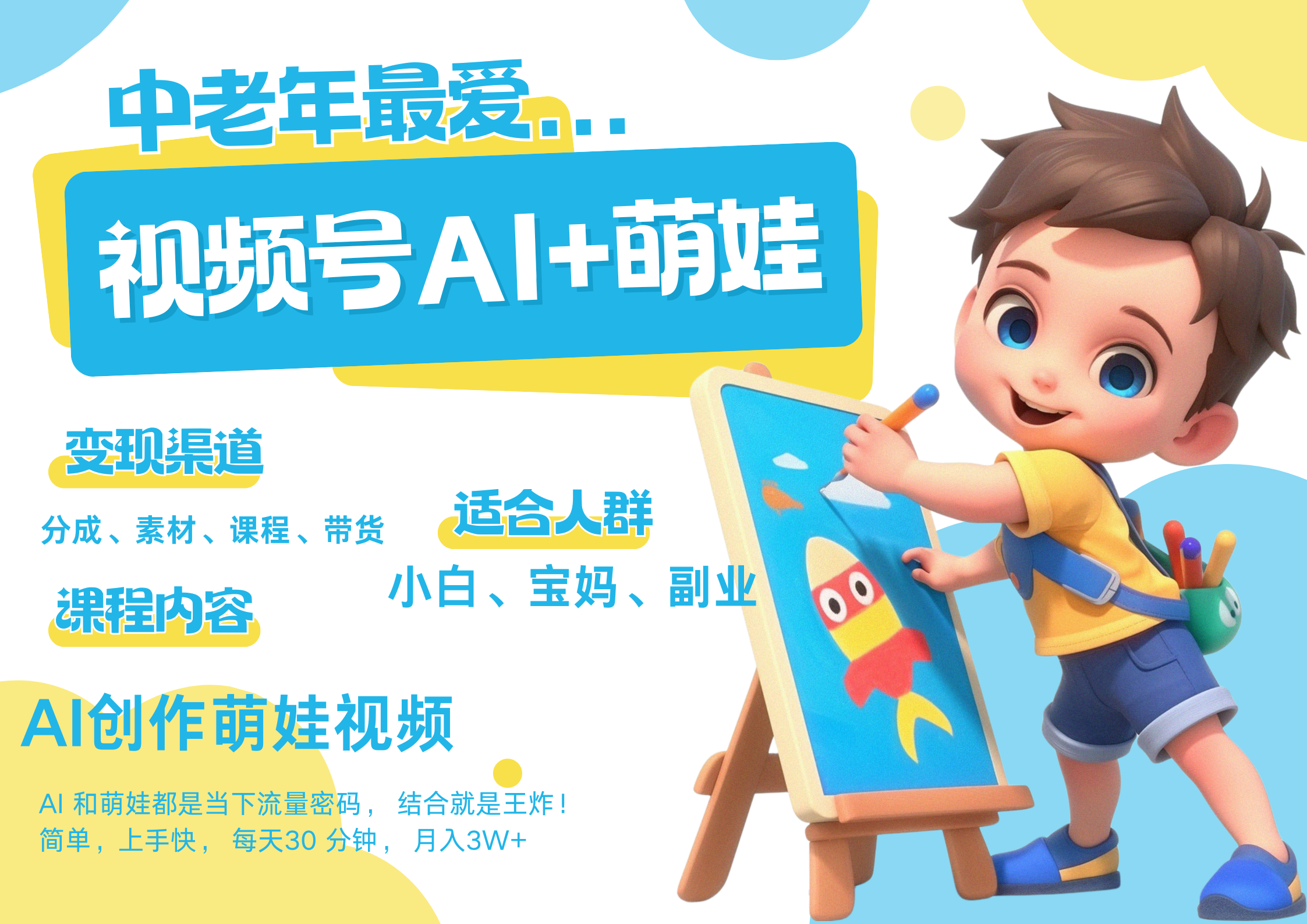 萌娃,又一爆款密码,小白3步上手,爆款率80%,每天十分钟,轻松AI变现萌娃搞钱,带货、素材、分成都非常猛,泼天流量,发布就爆!月入5W,抓紧学!-锦晨科技网