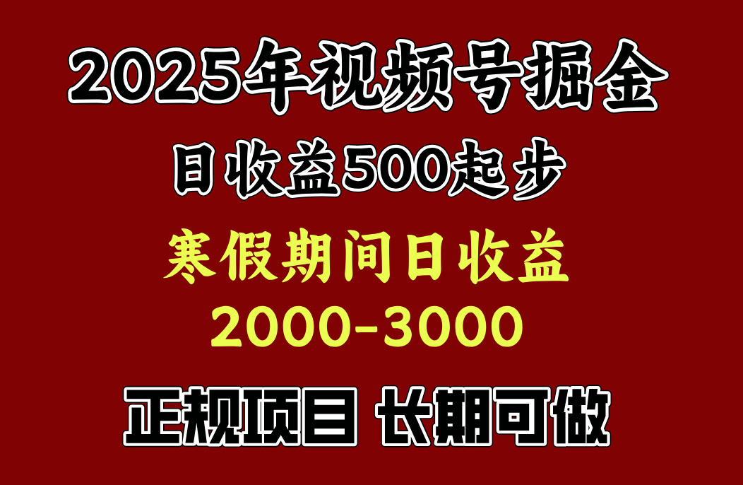 寒假期间一天收益2000+，小白一天就能上手-锦晨科技网