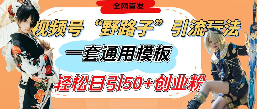 视频号“野路子”玩法,评论区疯狂截流,一套模板单日单号引流50+创业粉-锦晨科技网