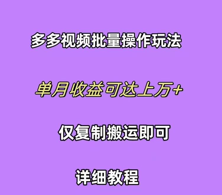 拼多多视频带货快速过爆款选品教程 每天轻轻松松赚取三位数佣金 小白必...-锦晨科技网