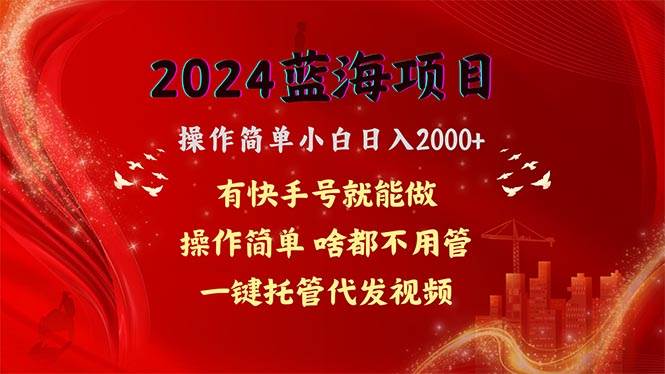 2024蓝海项目，网盘拉新，操作简单小白日入2000+，一键托管代发视频，...-锦晨科技网