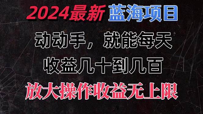 有手就行的2024全新蓝海项目，每天1小时收益几十到几百，可放大操作收...-锦晨科技网