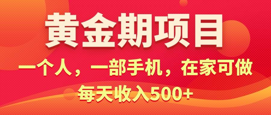 黄金期项目，电商搞钱！一个人，一部手机，在家可做，每天收入500+-锦晨科技网