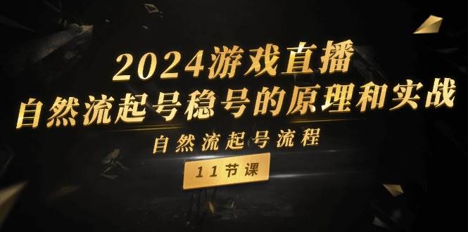 2024游戏直播-自然流起号稳号的原理和实战，自然流起号流程（11节）-锦晨科技网